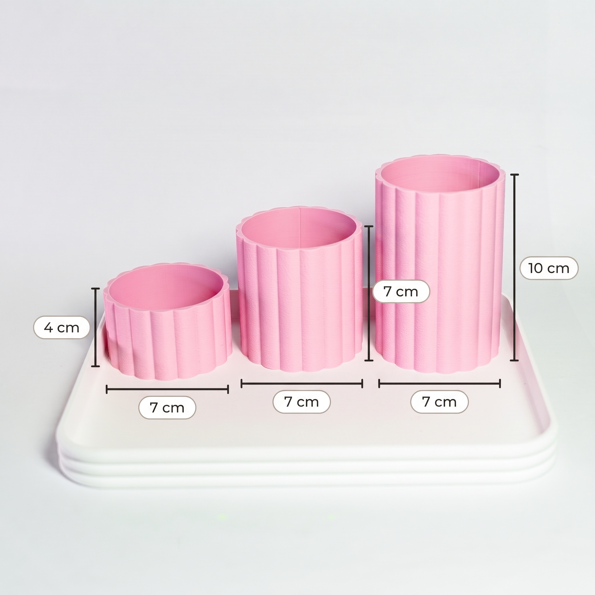 Conjunto Organizador com Bandeja — 3 potes