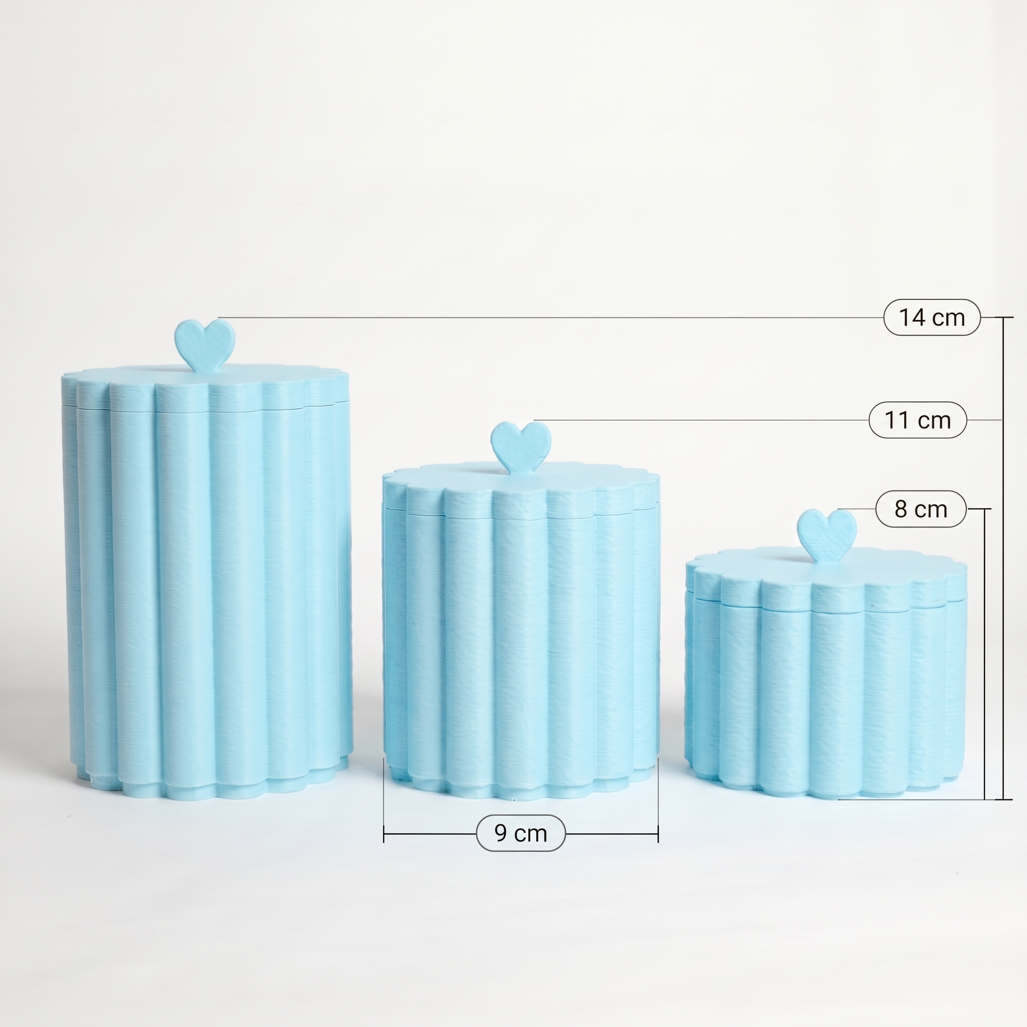 Kit Higiene Bebê — 3 potes com tampa