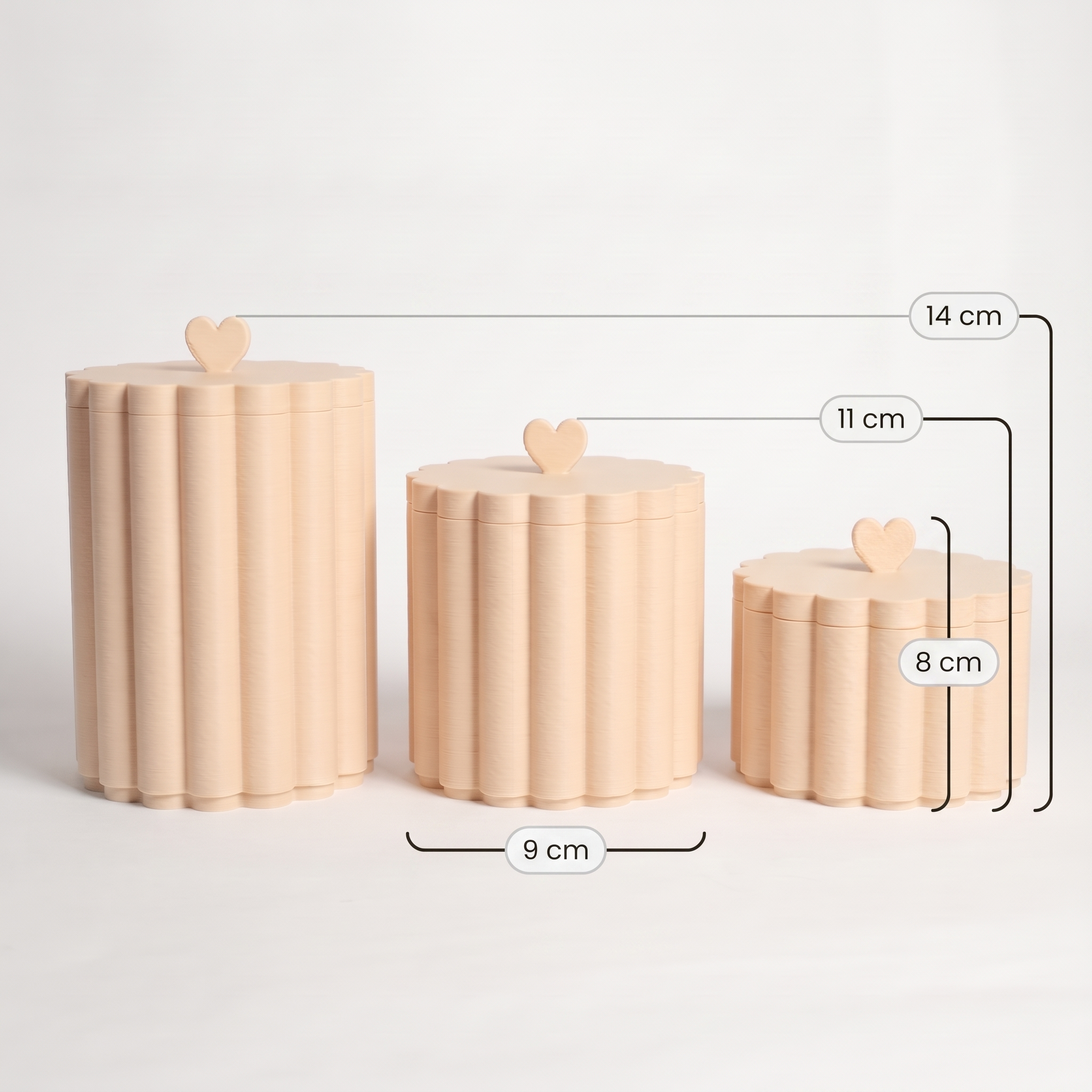 Kit Higiene Bebê — 3 potes com tampa