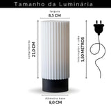 Luminária Slim impressão 3D — detalhe do abajur elegante