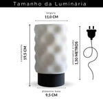 Luminária Sinuosa decorativa — material sustentável, soquete E27