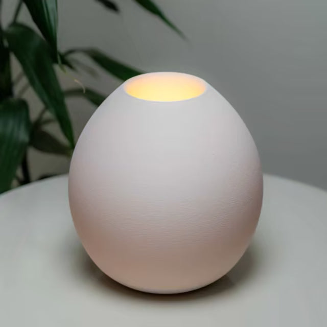 Luminária Azeitona impressão 3D — detalhe do abajur arredondado