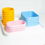 Kit Organizador Infantil com Bandeja – 3 Peças Coloridas