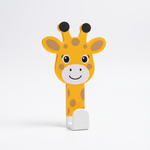 Cabideiro infantil de girafa com gancho branco